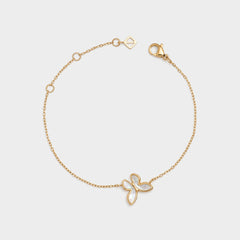 Pearlescent Butterfly Charm Bracelet