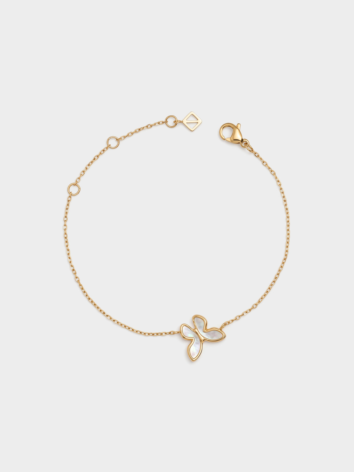 Pearlescent Butterfly Charm Bracelet