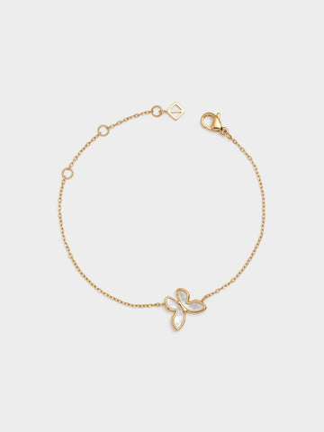 Pearlescent Butterfly Charm Bracelet