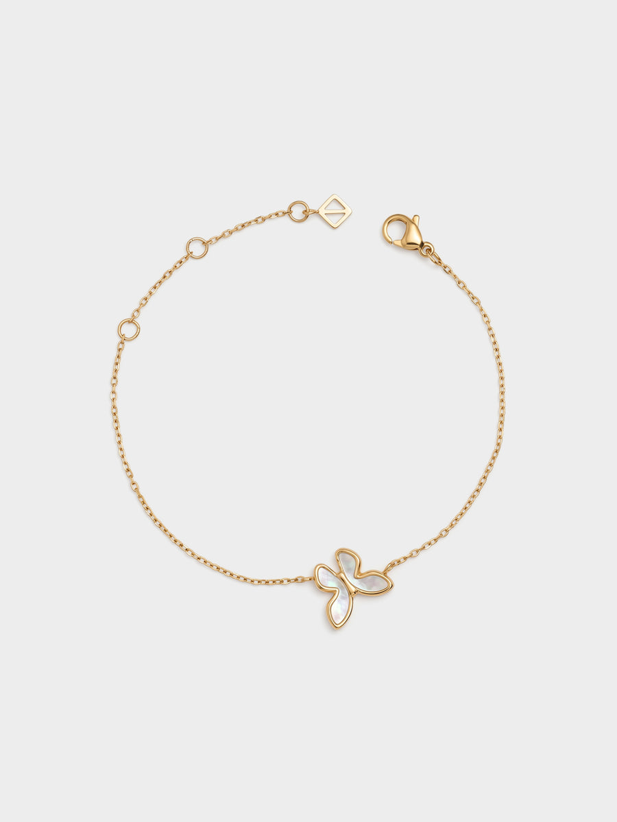 Pearlescent Butterfly Charm Bracelet