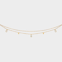 Layered Teardrop Crystal Bracelet