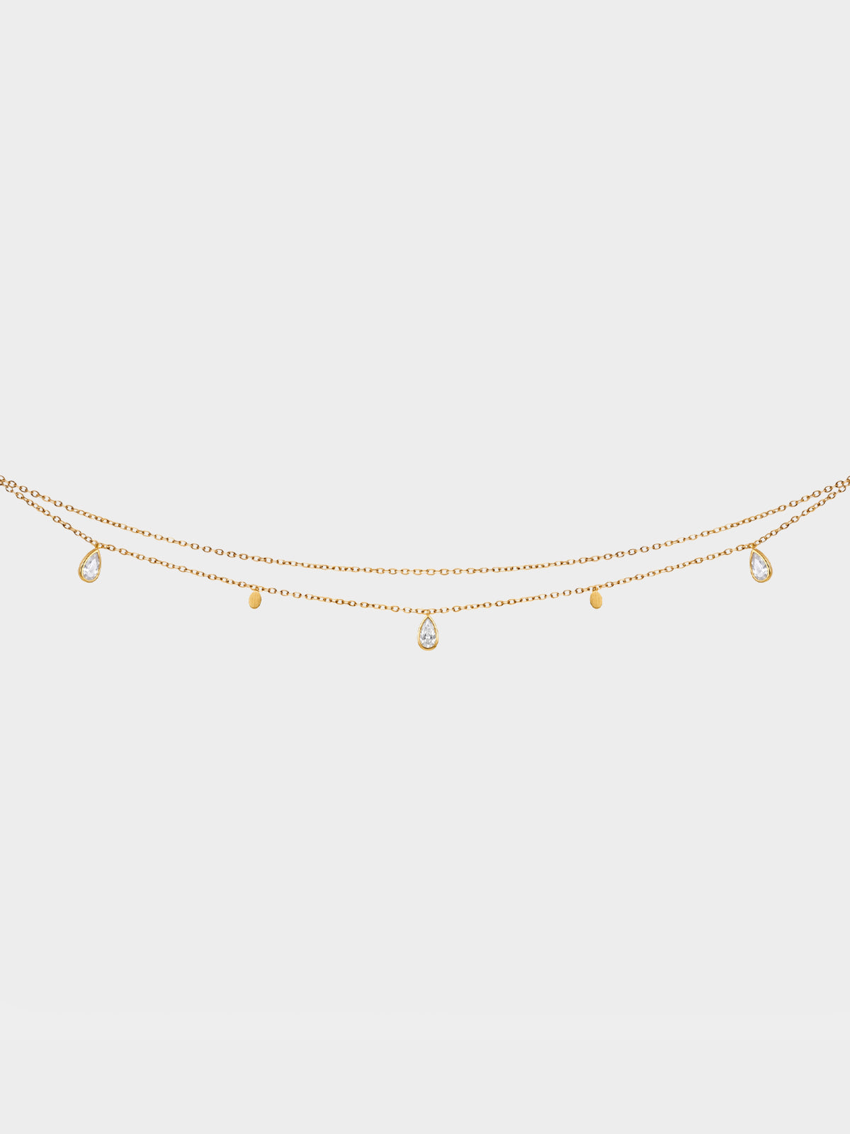 Layered Teardrop Crystal Bracelet