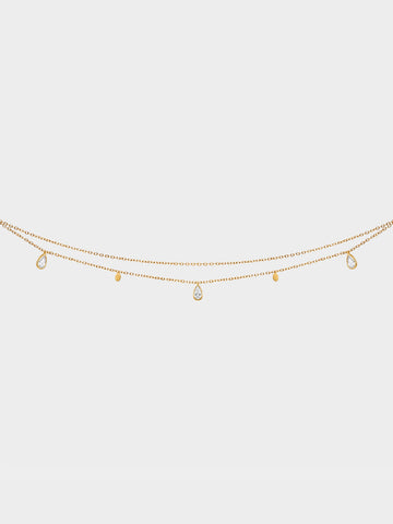 Layered Teardrop Crystal Bracelet