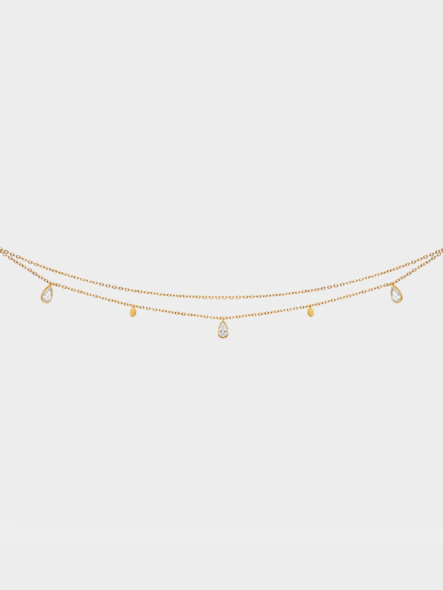 Layered Teardrop Crystal Bracelet