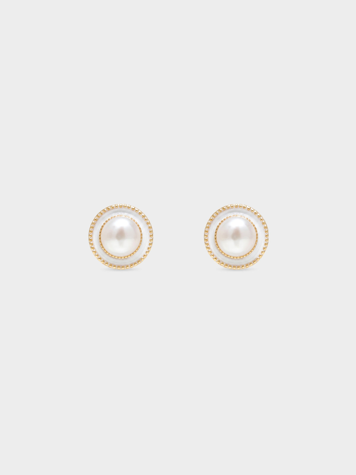 Lustrous Pearl Halo Earrings