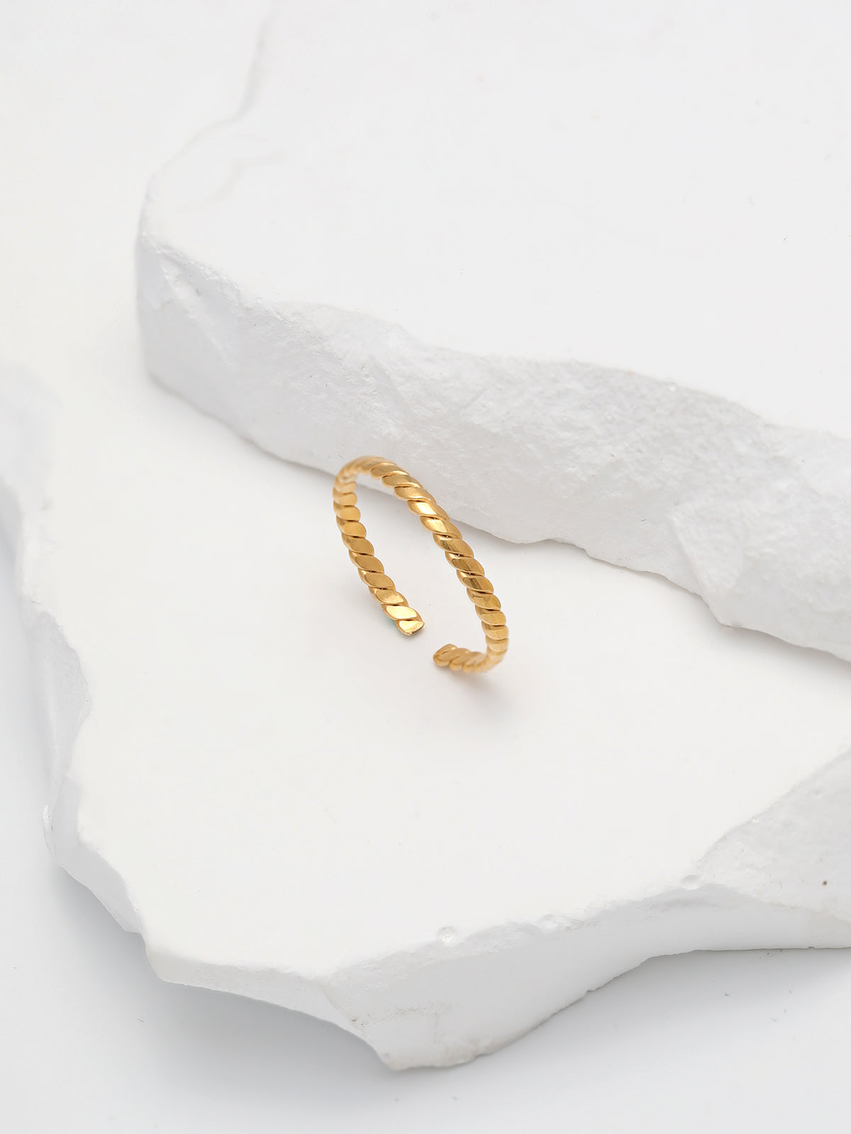 Twisted Rope Open Ring