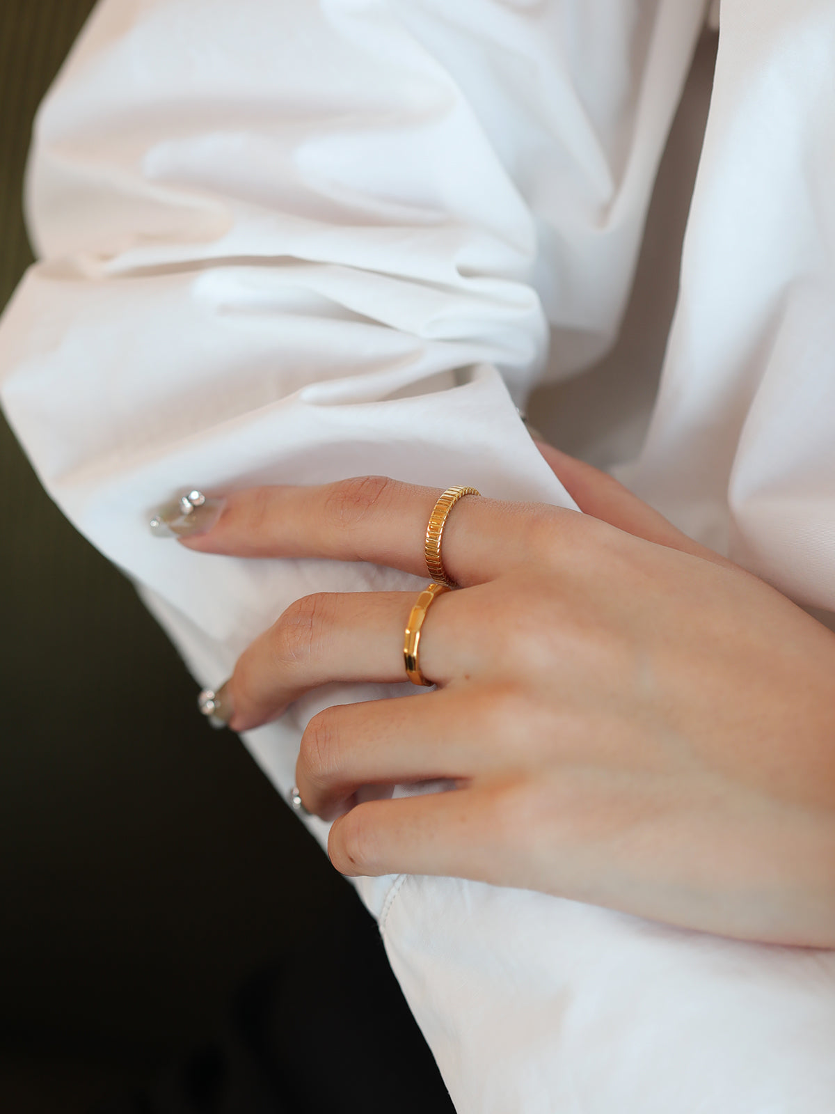 Fluted Dome Band Ring