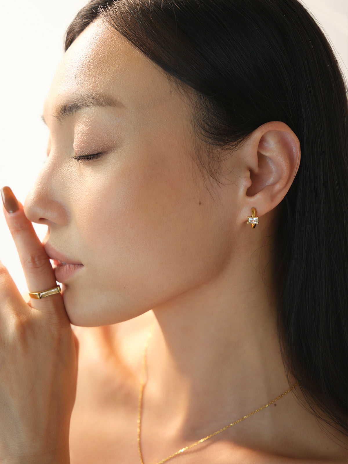 Radiant Crystal Clip-On Hoops