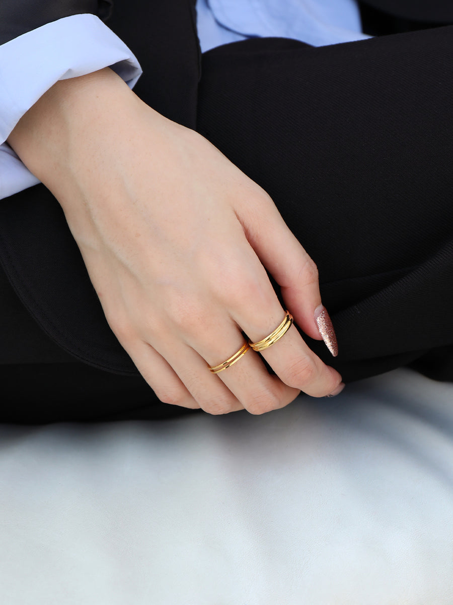Double Band Cuff Ring