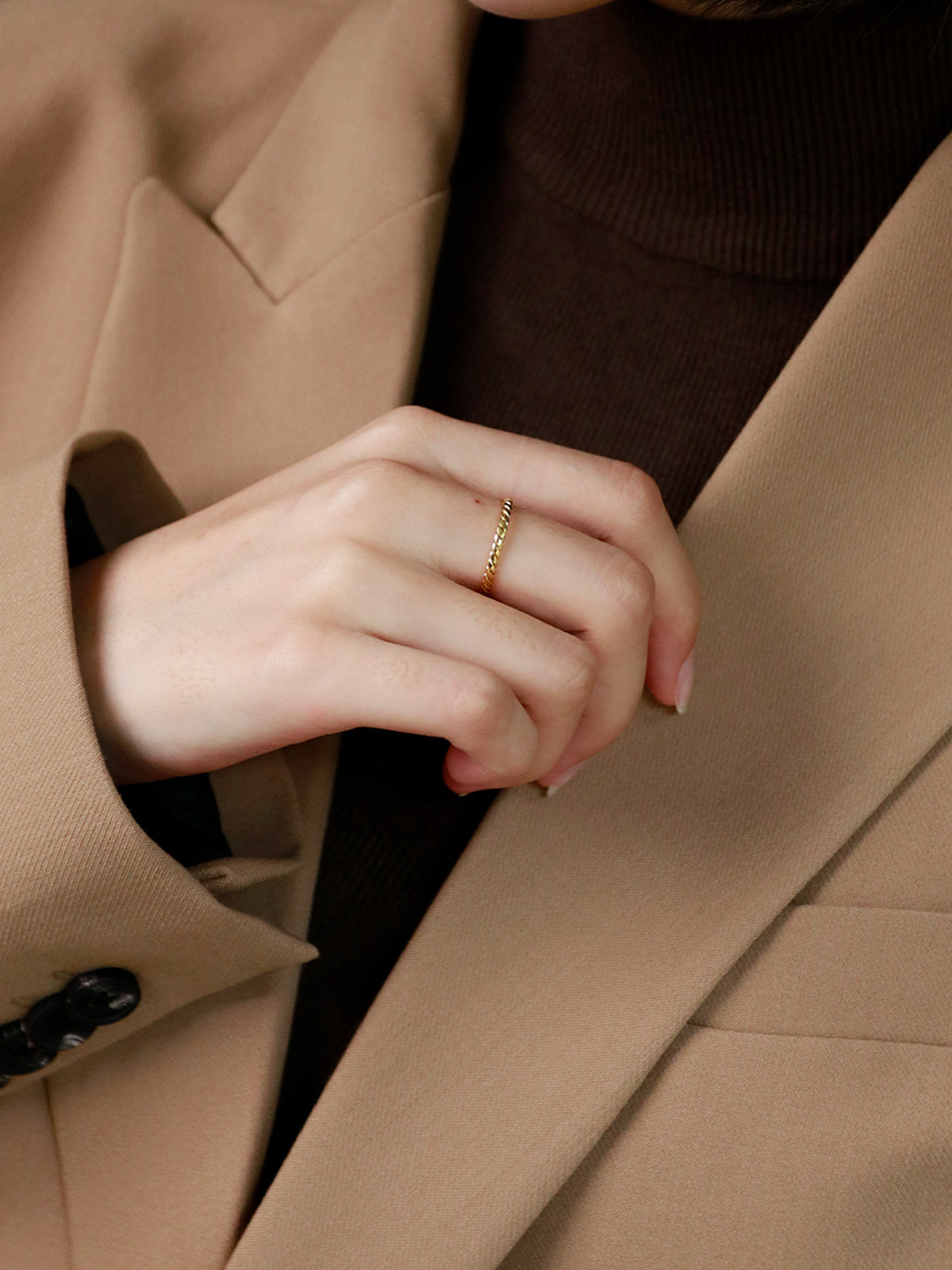 Twisted Rope Open Ring