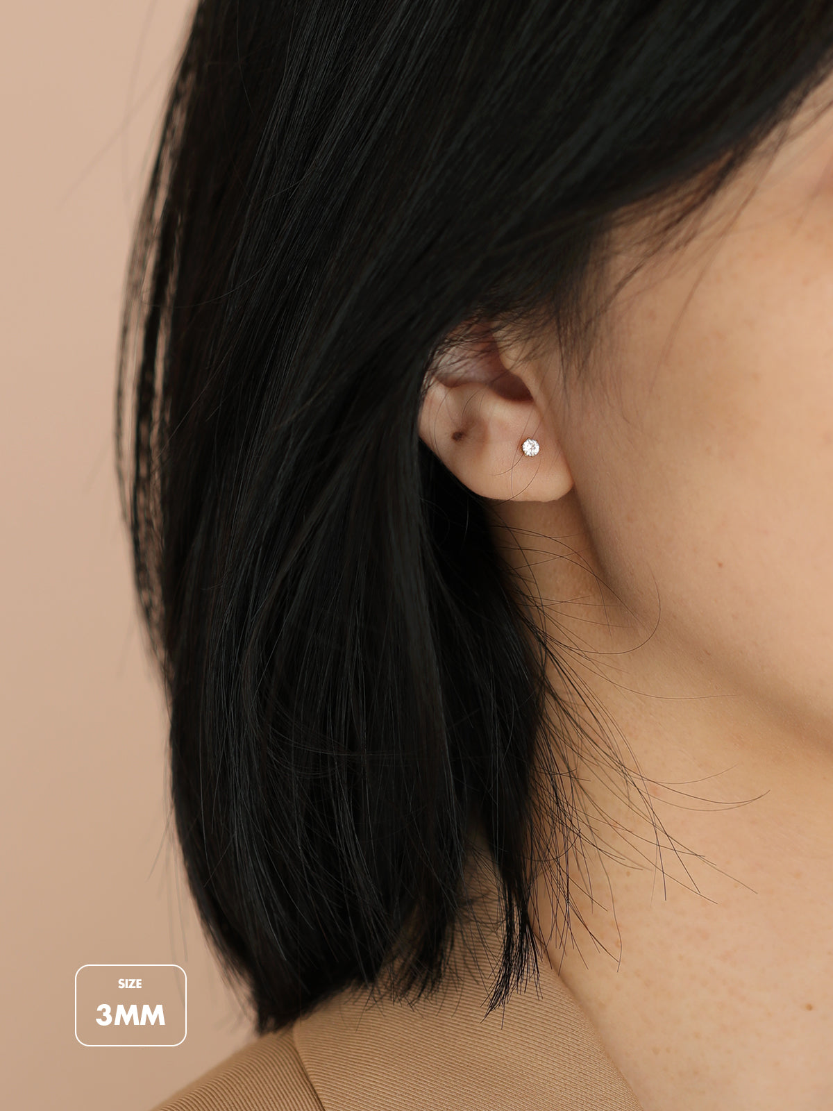 Classic CZ Solitaire Studs