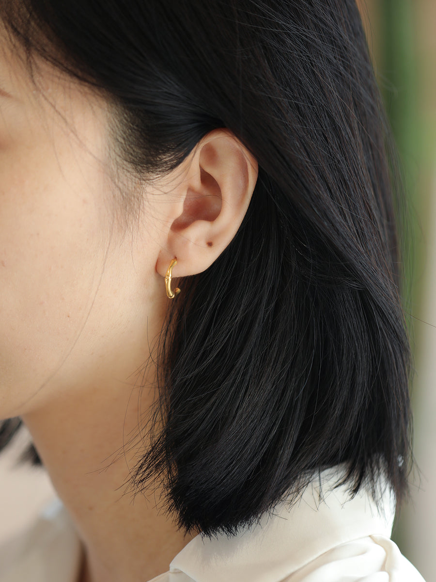 Bamboo Arc Earrings