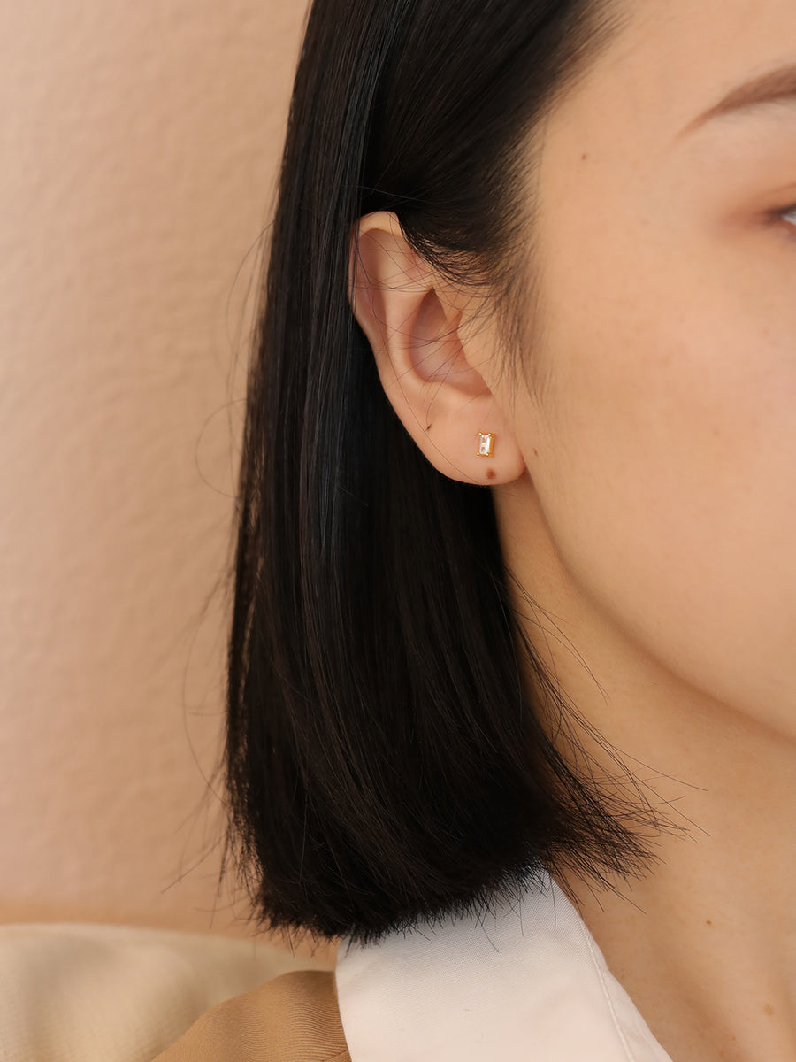 Rectangular Crystal Studs
