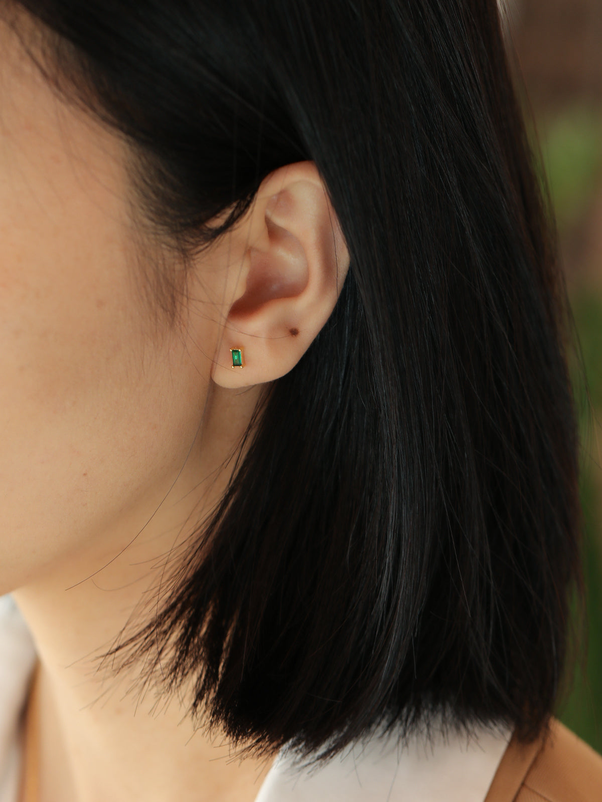 Lush Green Crystal Studs
