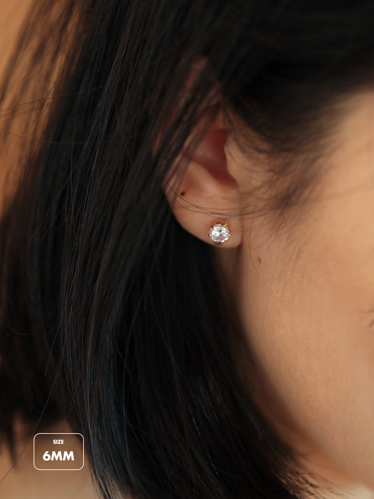 Classic CZ Solitaire Studs