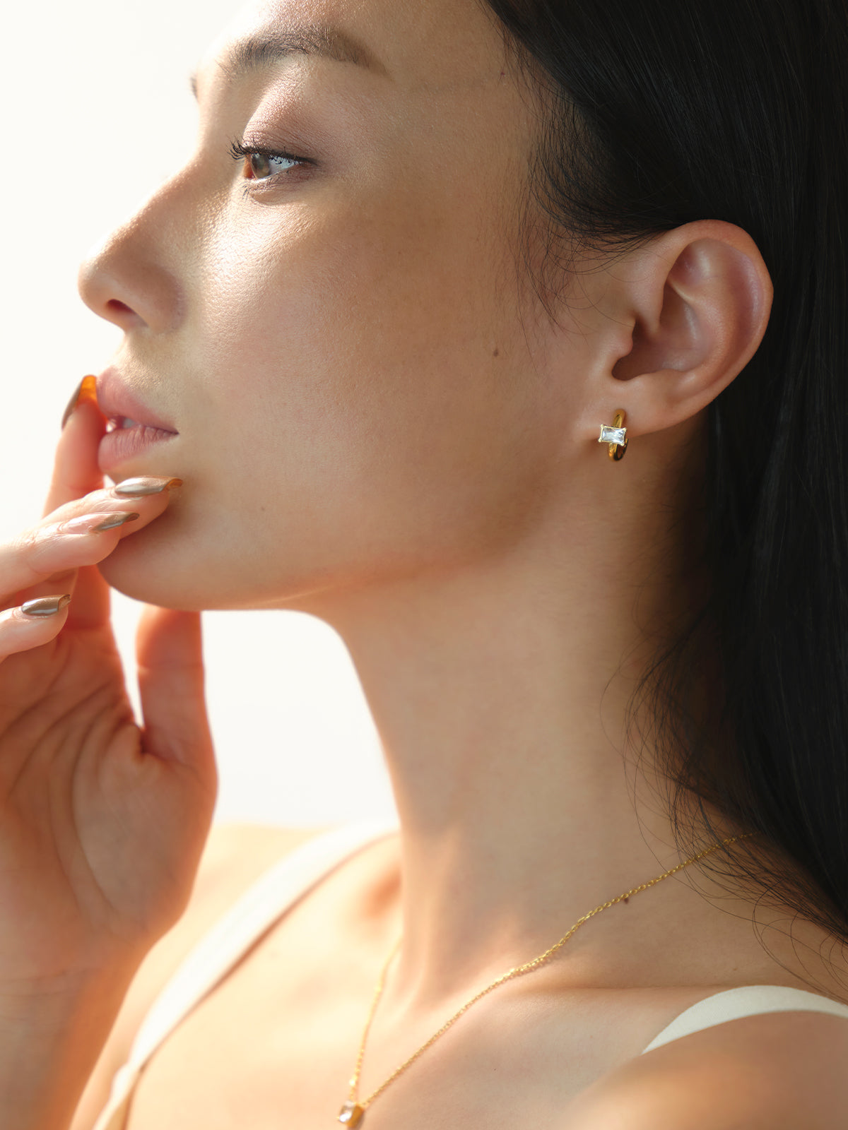 Radiant Crystal Clip-On Hoops