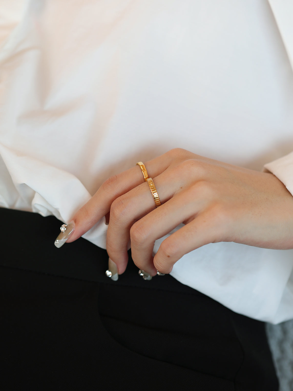 Fluted Dome Band Ring