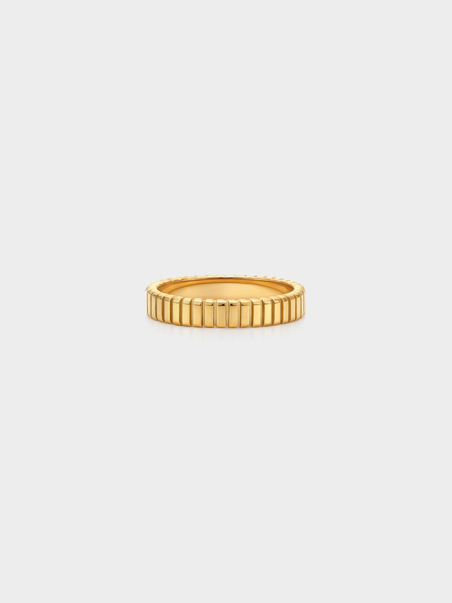 Fluted Dome Band Ring