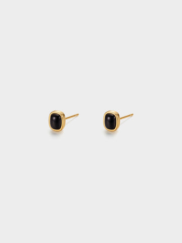 Noir Onyx Stud Earrings