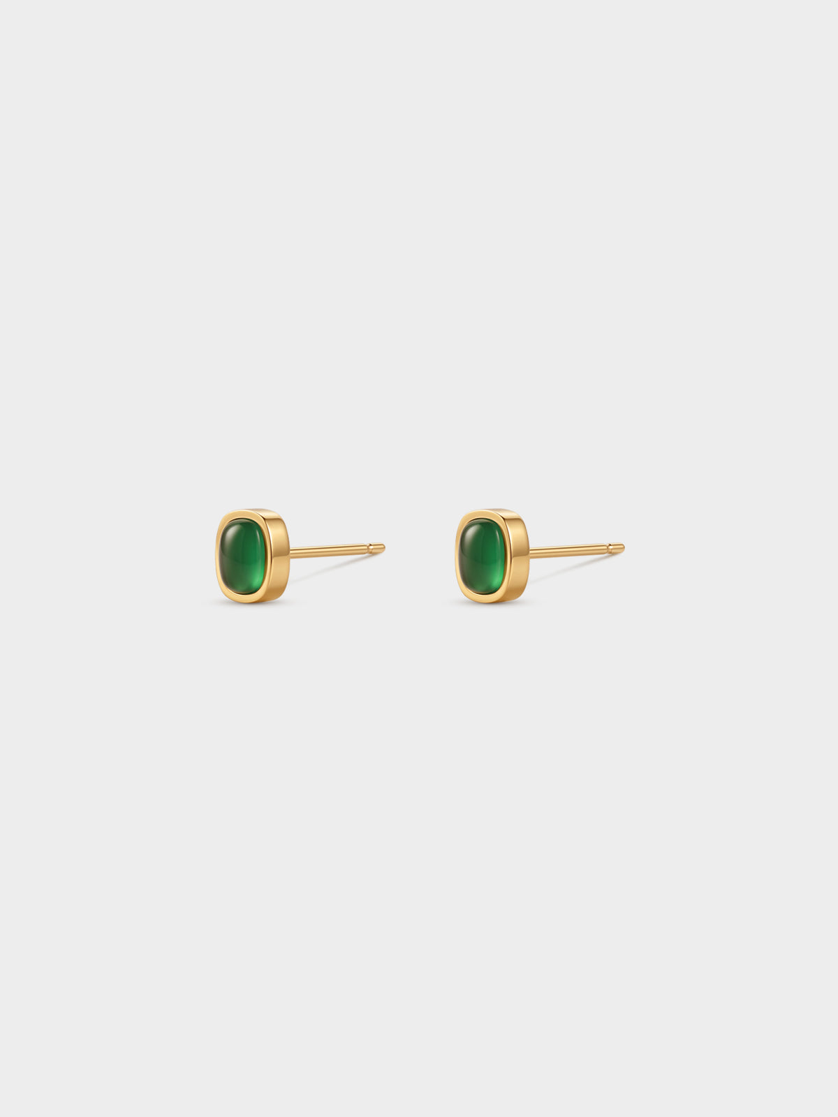 Serene Green Bezel Studs