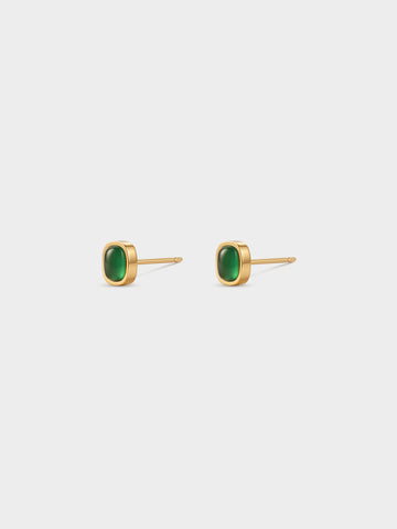 Serene Green Bezel Studs