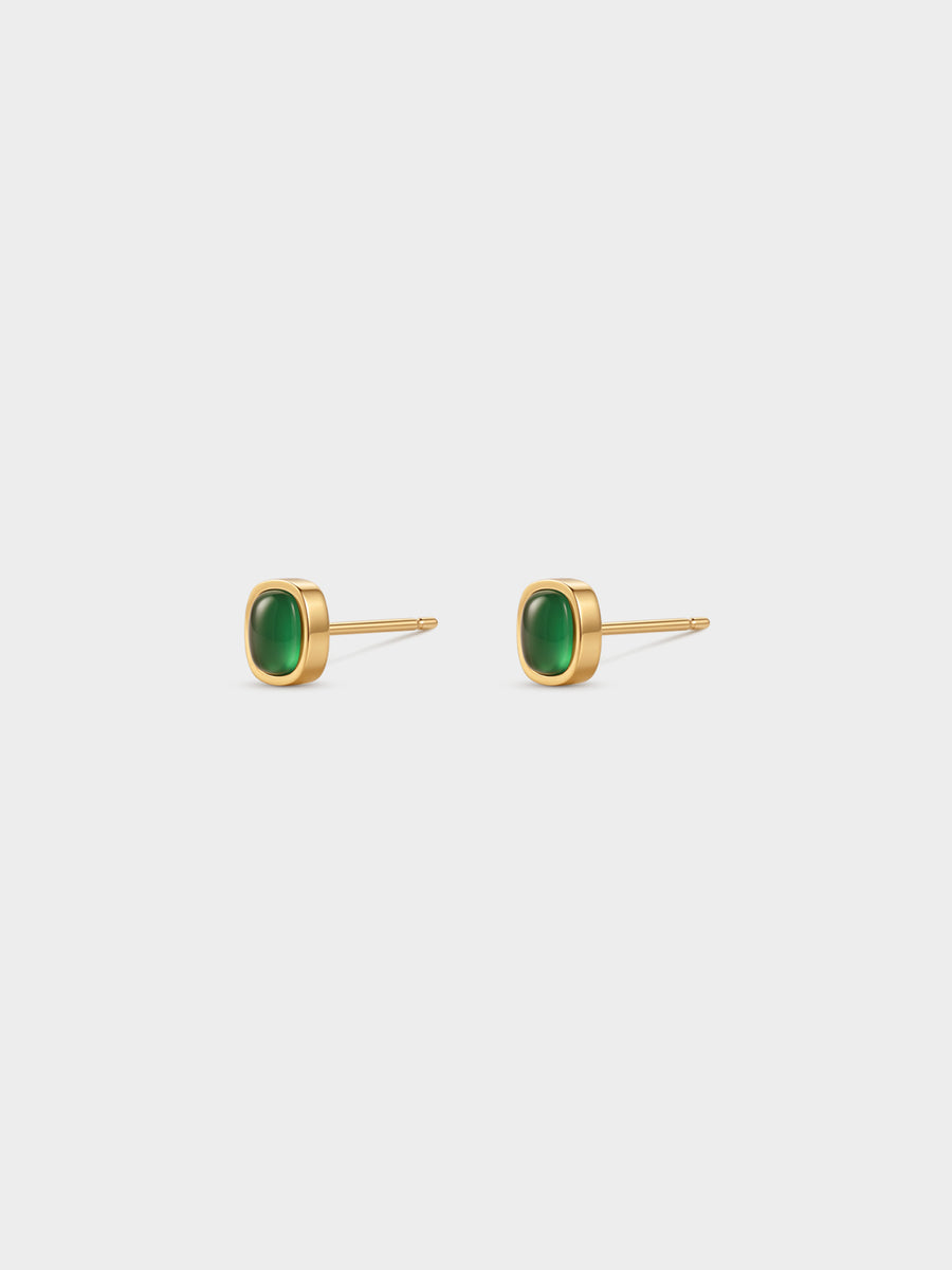 Serene Green Bezel Studs
