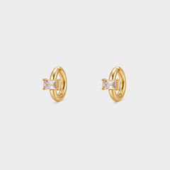 Radiant Crystal Clip-On Hoops