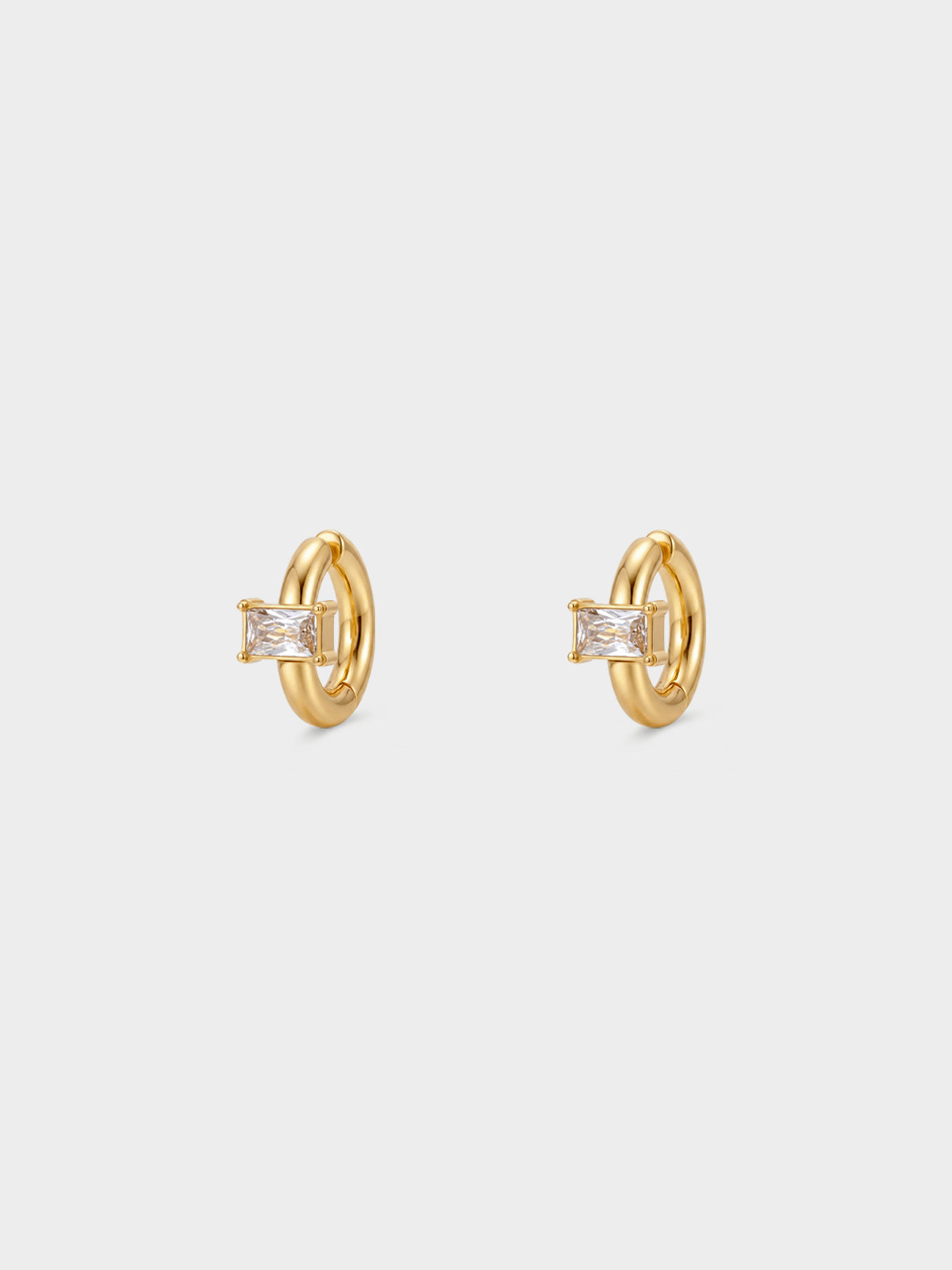 Radiant Crystal Clip-On Hoops