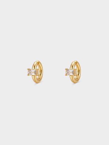 Radiant Crystal Clip-On Hoops