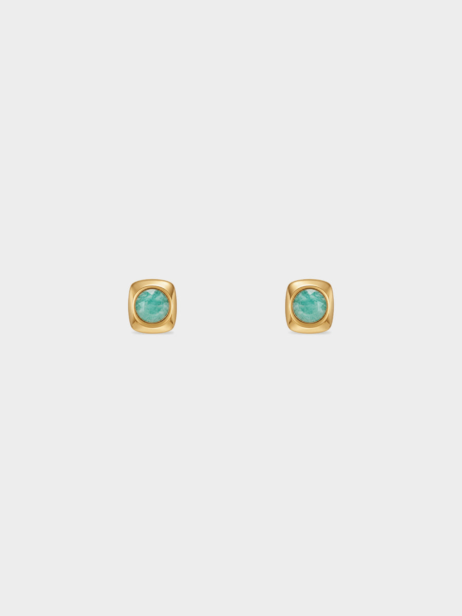 Serene Amazonite Studs