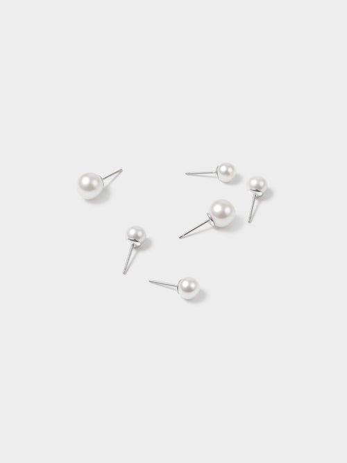 Essential Pearl Studs - faux pearl earrings with S925 silver by JudyLadies