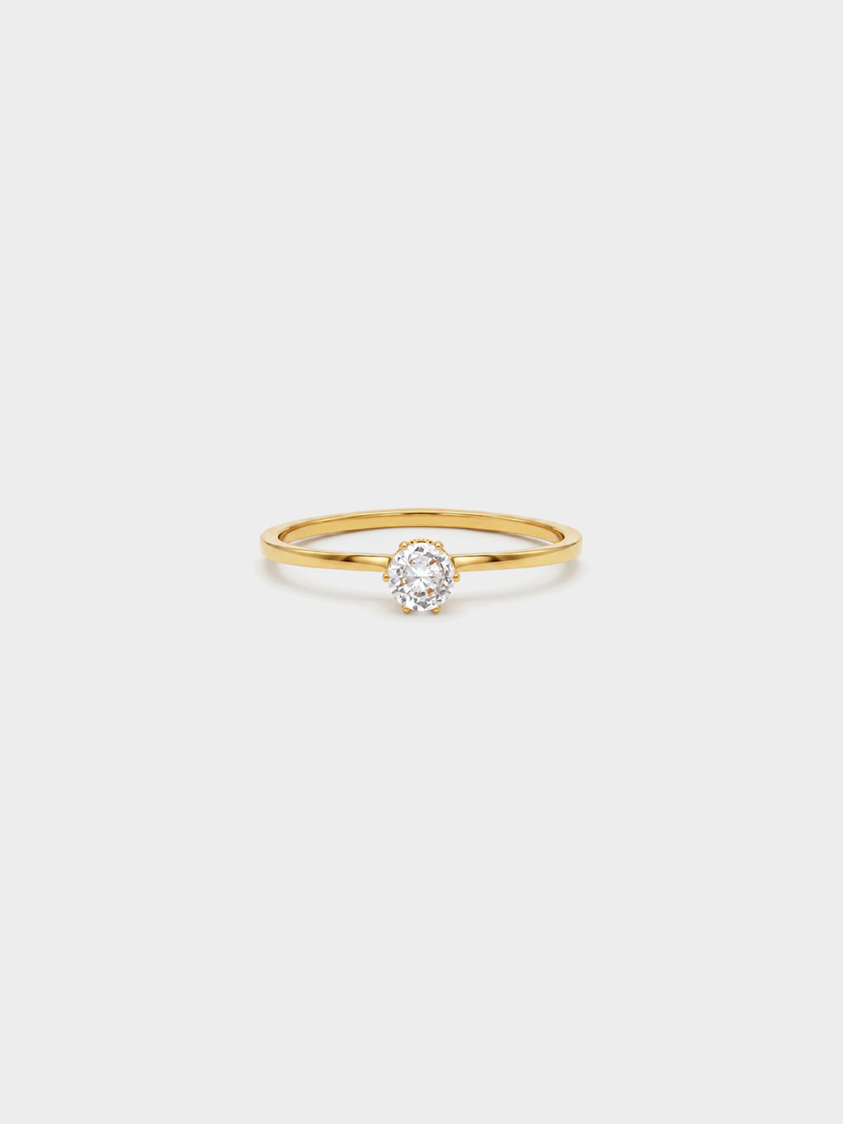 Classic CZ Solitaire Ring