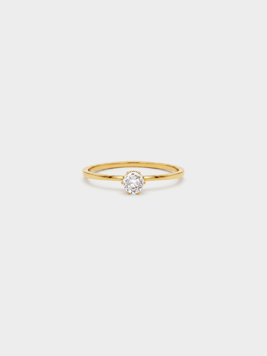 Classic CZ Solitaire Ring