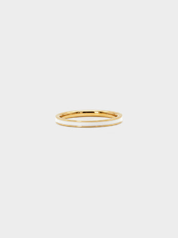Ivory Inlay Band Ring