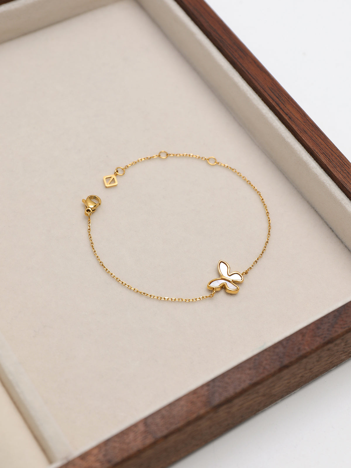 Pearlescent Butterfly Charm Bracelet