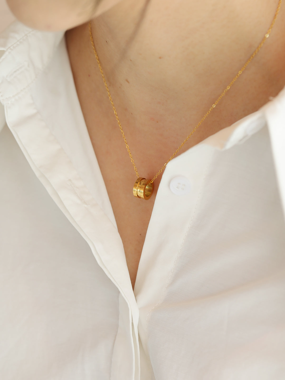 Gilded Fluted Necklace