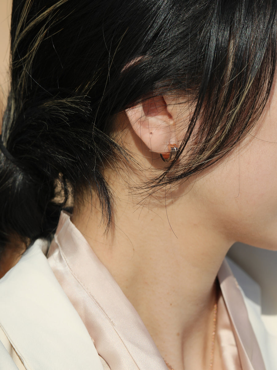 Aco Stud Earrings - Rose Gold