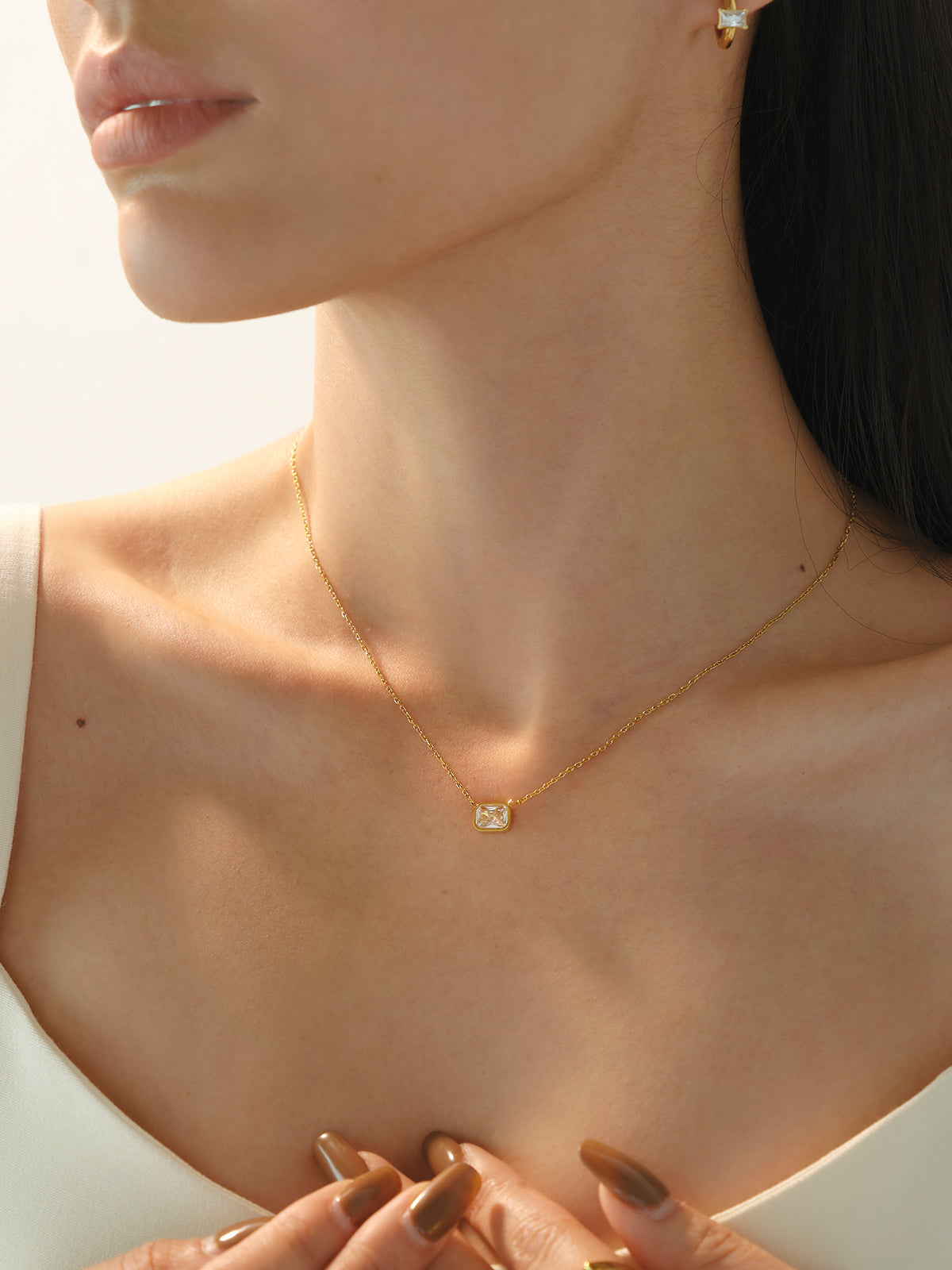 Faceted Crystal Necklace