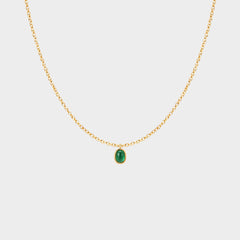 Mini Green Chalcedony Necklace