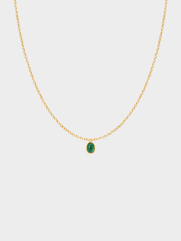 Mini Green Chalcedony Necklace