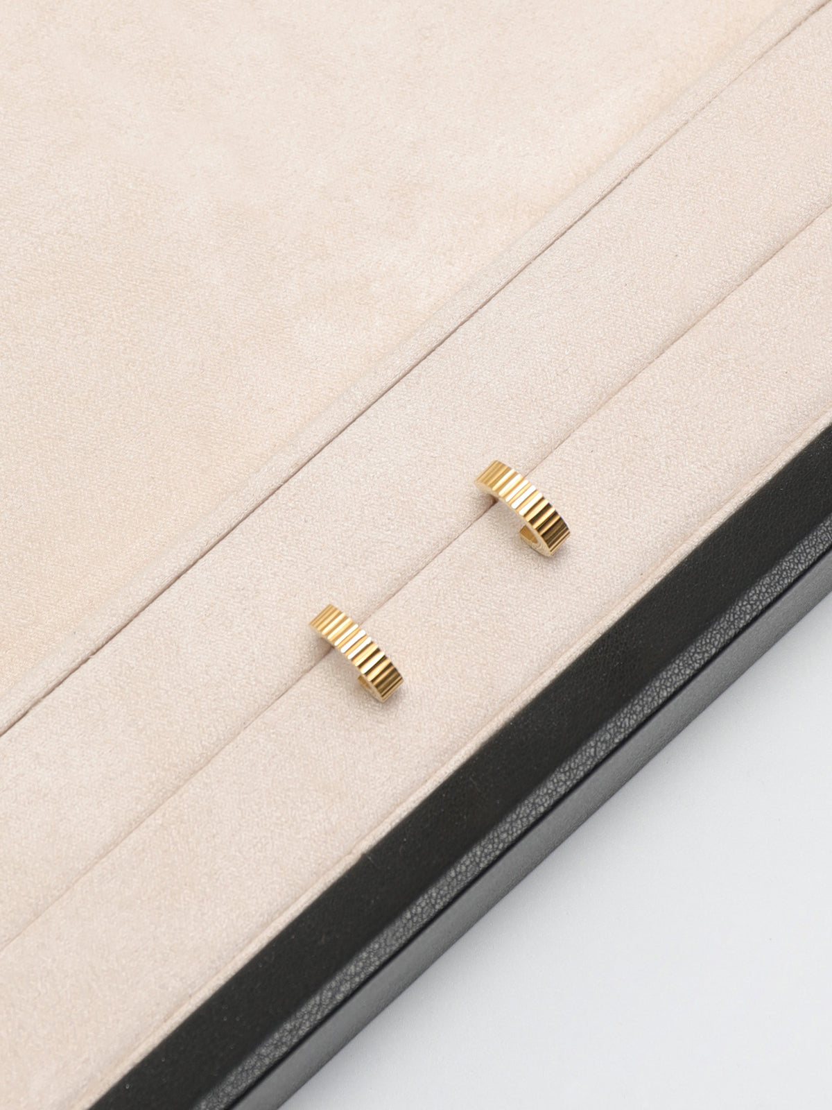 Bold Fluted Hoops 18K gold-plated hoop earrings JudyLadies