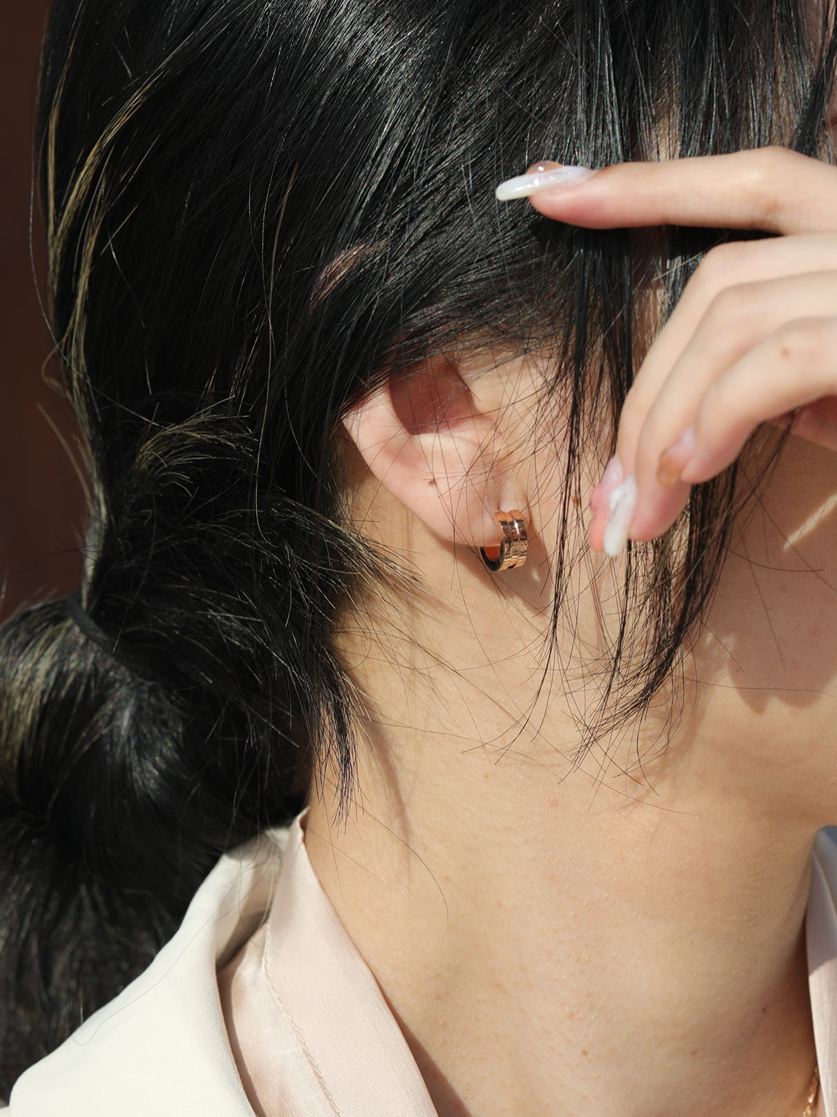 Aco Stud Earrings - Rose Gold
