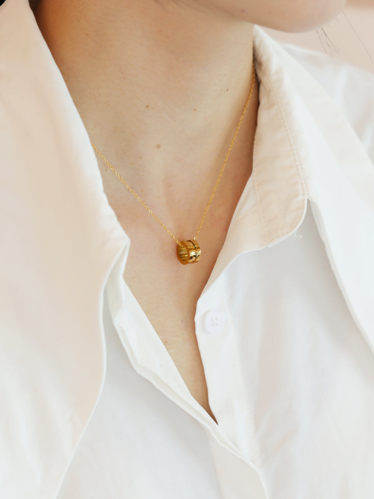 Gilded Fluted Necklace