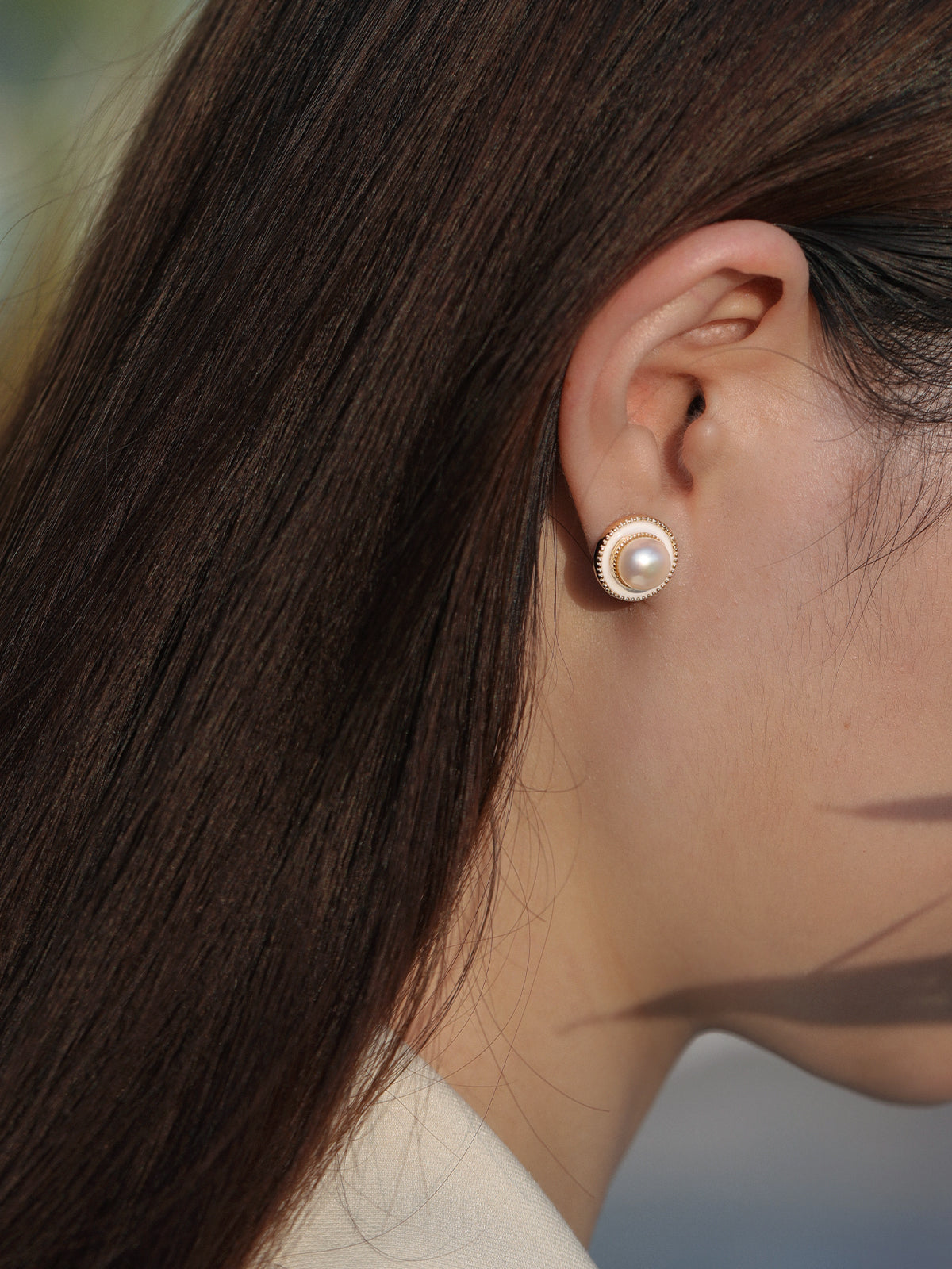 Lustrous Pearl Halo Earrings