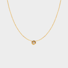 Geometric Crystal Bezel Necklace