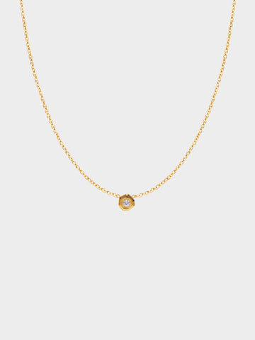 Geometric Crystal Bezel Necklace