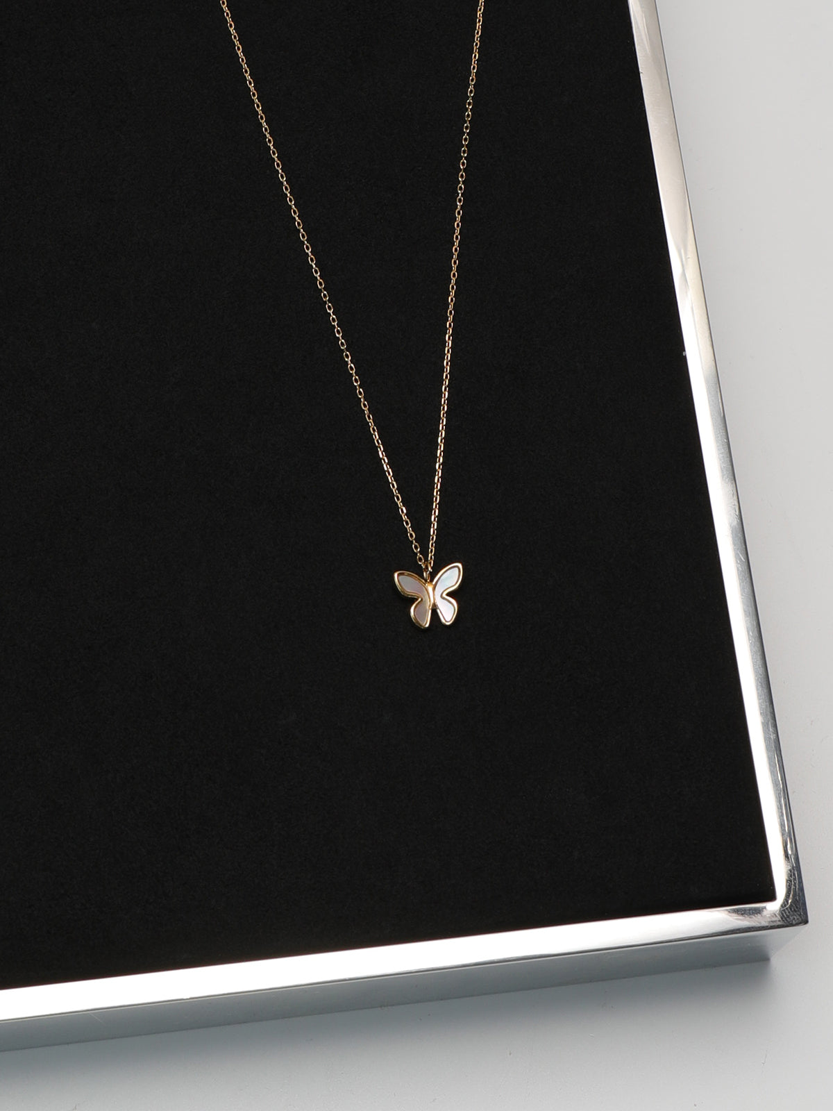 Pearlescent Butterfly Necklace
