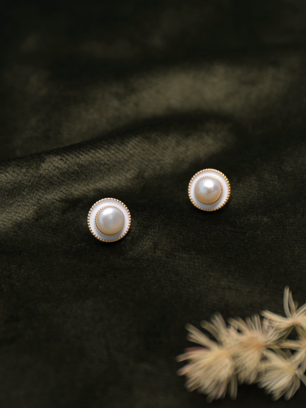 Lustrous Pearl Halo Earrings