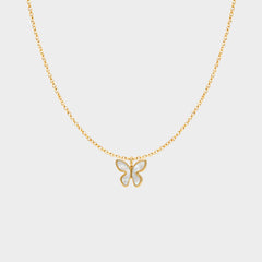 Pearlescent Butterfly Necklace