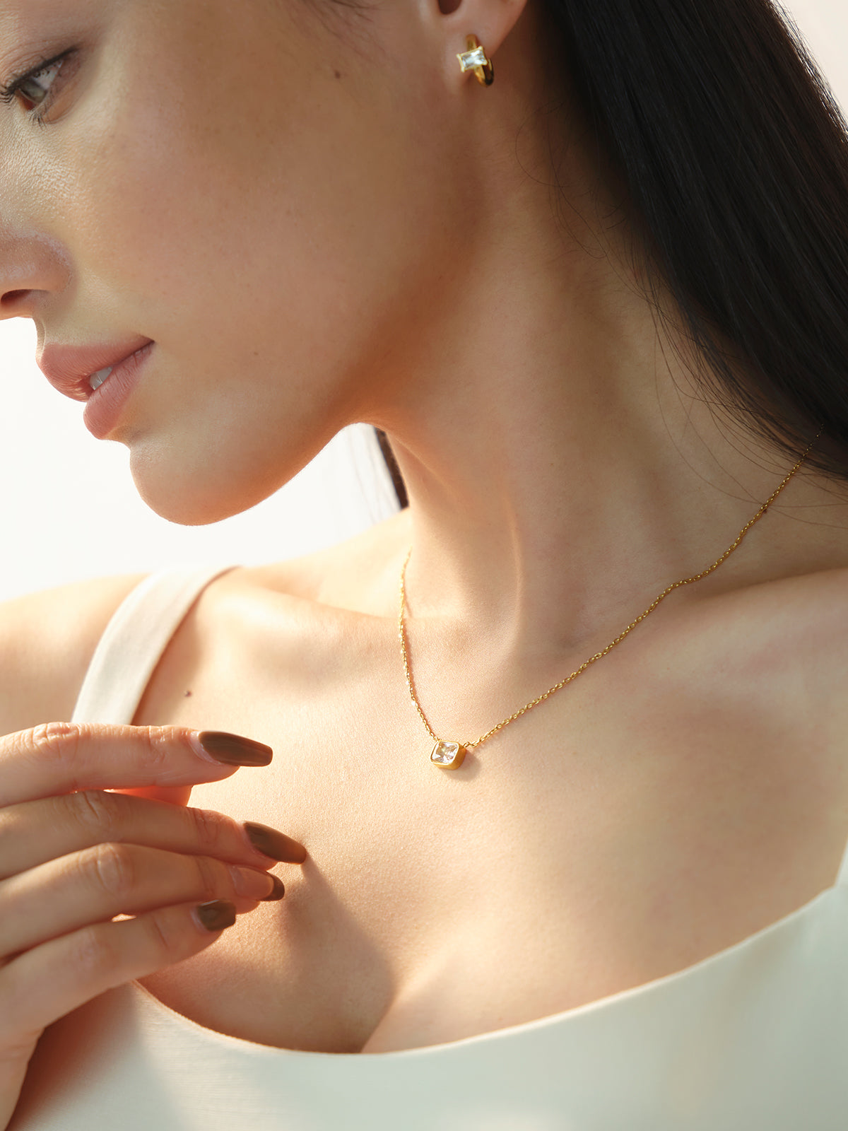 Faceted Crystal Necklace